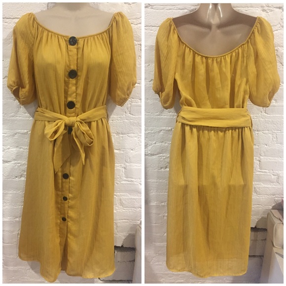 Zara Dresses & Skirts - Zara Basics Mustard Dress
